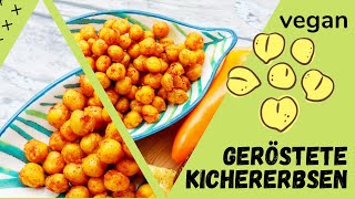 Rezept  geröstete Kichererbsen  Veganes Fingerfood  waffoodies [upl. by Petrick284]