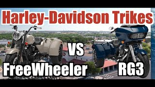 🏍️ Harley Trike Showdown 24 Road Glide 3 vs23 FreeWheeler  Ultimate ThreeWheel Comparison [upl. by Bethesda]