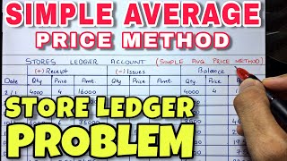 Simple Average Price Method  Store Ledger Problem  BCOM  BBA  CA INTER  By Saheb Academy [upl. by Aisatsan523]