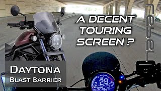 VLOG 2021 Rebel 1100 Commute  Daytona Blast Barrier windscreen [upl. by Syhr]