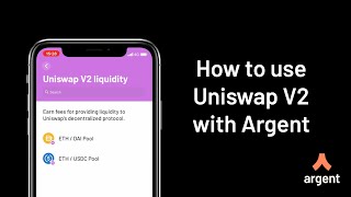 How to add liquidity to Uniswap V2 in Argent [upl. by Amadas]