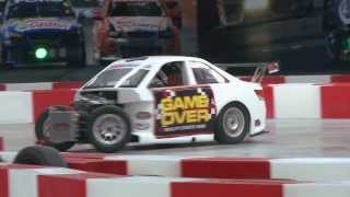 Aussie Racing Car drifts the Game Over kart track [upl. by Heida638]