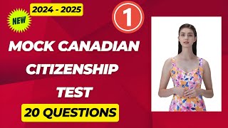 Canadian Citizenship Mock Test 2024  20 Practice Test Questions Free  canadiancitizenshiptest [upl. by La]