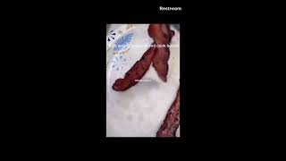 Frying bacon and freezing bacon sound So satisfying loop video [upl. by Lunt]