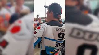 Paddock Party bizard dancing Marcmarquez on the Paddock after won San MArino Race Rossi surprised [upl. by Rhyner595]