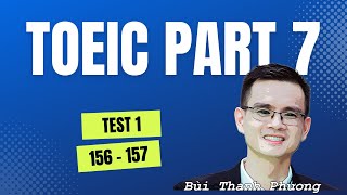 Giải đề TOEIC part 7 test 1 câu 156157 [upl. by Cinimod906]