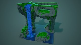 Voxel Modeling with Perlin Noise TimeLapse  MagicaVoxel [upl. by Siloam]