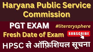 HPSC Exam Reschedule Alert Important Dates for PGT amp Ayurvedic Medical Officer Exams [upl. by Hawger]