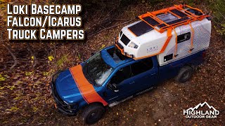 LOKI Basecamp Truck Campers The Falcon amp Icarus for 2021 [upl. by Tiat]