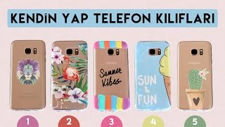 Kendin Yap Telefon Kılıfları  5 Şeffaf Kılıf Süsleme Fikri  DIY [upl. by Niuq]