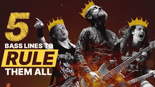 TOP 5 BEGINNER METAL BASS LINES to rule them all 🔥😈🔥 [upl. by Yrallam723]