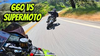 APRILIA TUONO 660 FACTORY  CHASING FAST SUPERMOTO UP THE MOUNTAIN  RAW POV PURE SOUND [upl. by Aramanta75]