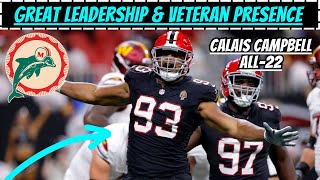 Film Breakdown Calais Campbell is the PERFECT Stopgap Player for the Miami Dolphins [upl. by Oznola]