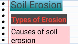 Soil Erosion  Types and causes of erosion  swce AgriTech agriculturalengineering [upl. by Imoan151]