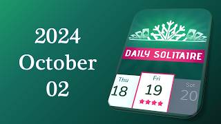 Daily Challenge Solitaire Solution 2024 October 02 [upl. by Klecka]