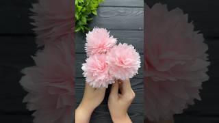 How to make Easy Tissue Paper Flowers Paper Craft shorts [upl. by Laekim948]