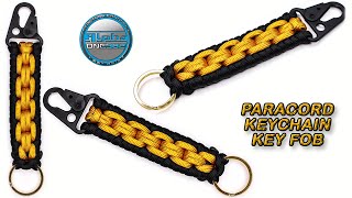 How to Make a Paracord Keychain  Key Fob  Chain Links Knot Tutorial [upl. by Weissman]