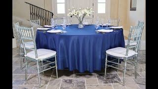 Round Tablecloth Sizes  Linentableclothcom [upl. by Norrad]