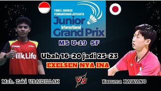 Moh Zaki UBAIDILLAH INA vs Kazuma KAWANO JPN  MS U19 SF JIGP 2024 [upl. by Bellda757]