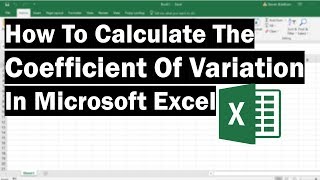 How To Calculate The Coefficient Of Variation In Excel [upl. by Preston]