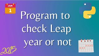 30  Program to check leap year or not  Leap year program  Python program to check leap year [upl. by Agustin]