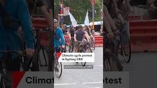 Cyclists hold climate protest in Sydney CBD [upl. by Poler764]