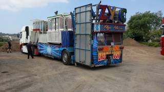 Roundup at Wadebridge Funfair pulling in position [upl. by Stoecker991]