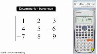 Determinanten berechnen mit Taschenrechner [upl. by Moht]