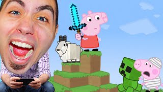 PEPPA PIG GIOCA A MINECRAFT [upl. by Auqinaj]