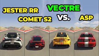 EMPEROR VECTRE Vs Jester RR Vs Comet S2 Vs Dominator ASP  Speed Test  GTA 5 Online [upl. by Bhatt]