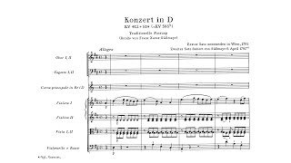 Mozart Horn Concerto No 1 in D major K 412514386b with Score [upl. by Yecats809]