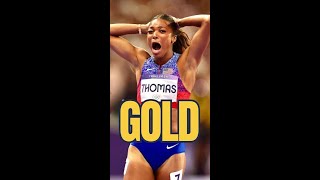 Gabby Thomas Wins Gold in Womens 200m at Paris 20 [upl. by Odradlig]