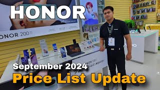 Honor Price List Update September 2024  Honor 200 Series  Honor Pad Series  X Series [upl. by Joete]