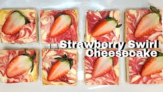 Keto Cheesecake Bars Strawberry Swirl  What a Sweet Surprise 🥰 [upl. by Yewed]