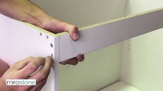 Mirostone Installation Guide 2 Changing Cabinet Top Rail [upl. by Moya]