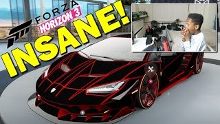 MODDED SUPER INSANE LAMBORGHINI CENTENARIO  Forza Horizon 3 with Steering Wheel [upl. by Pierro809]