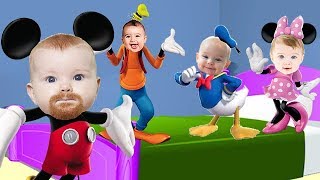 Five Little Babies Mickey Mouse Clubhouse Jumping on The Bed  5 Little Monkeys Jumping on the bed [upl. by Siurtemed]