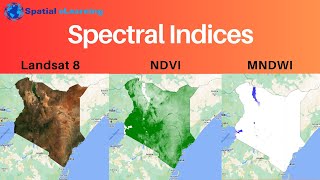 Calculate Spectral Indices EVI NEVI MNDWI from Laandsat 8 Spectral Bands  Google Earth Engine [upl. by Paynter]