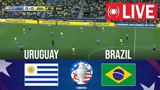 🔴 LIVE Uruguay vs Brazil  Copa América 2024  Quarterfinals  Full Match Streaming [upl. by Bollay]