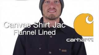 S296 Carhartt Mens Canvas Shirt Jac  Flannel Lined [upl. by Friedland]