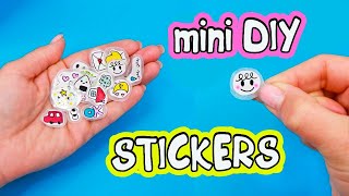 20 DIY Mini STICKERS  Super EASY mini drawings [upl. by Ynaiffit]