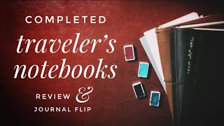 Completed Traveler’s Notebooks  Journaling With Watercolor And Hand Lettering [upl. by Zena]