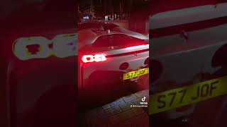 Cold start and Drive By Ferrari SF90 in White automobile Ferrari Mayfair batterseapowerstation [upl. by Pietra]