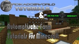 Tutorial für Minecraft Aufbau von automatische Farmen für Getreide Zuckerrohr Melonen Kürbis [upl. by Cicily71]