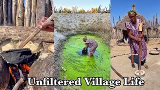 A Happy Village Life  Meet My Family  Fetching Water From Oasis  Pounding For Survival [upl. by Zere146]