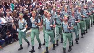 Desfile de los legionarios en málaga 2012 Alta definición HQ [upl. by Akihsan]