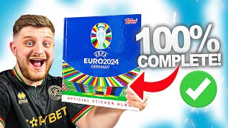 I COMPLETED the TOPPS EURO 2024 STICKER ALBUM 100 Complete Collection [upl. by Orlosky909]