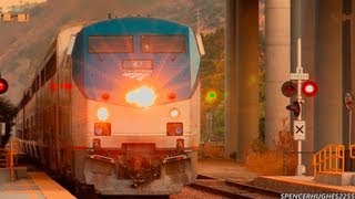 HIGH SPEED Amtrak Trains  Sorrento Valley  Bonus shot September 1st 2013 [upl. by Aihsei]