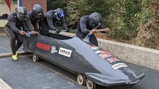 Jamaican bobsleigh team training at the University of Bath [upl. by Adihaj981]