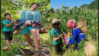 The orphan boy was given 10kg of corn by the kind old woman to take home for his friends to eat [upl. by Andeee]